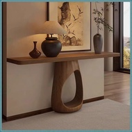 Solid wood entrance table, designer model, new Chinese-style foyer console, artistic side table deco