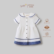 Cute Short Sleeve Sailor DRESS for Girls - SOFIA DRESS - DRL014 - SAOLA KIDS CLOTHING
