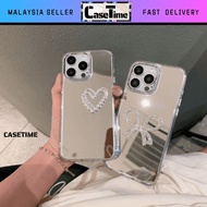 OPPO A16 A17 A17k A18 A38 A57 A60 A74 A95 A92 A94 A98 Reno 5F fon love ribbon bling gold mirror case