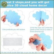 [SH] 16Pcs 3D Cloud Decorations White Hanging Clouds For Ceiling Cloud Party Decorations Cloud Ornam
