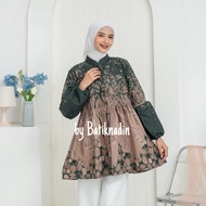 KATUN Asoka Blouse - Women's Work Batik Tops, Office Batik Blouses, Cotton Batik Uniforms, Balloon S