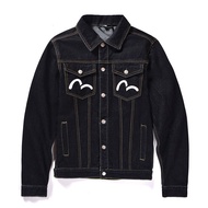 Evisu Brand Outlet Jacket Jeans Men Slim Korean Standup Clollar Outwear