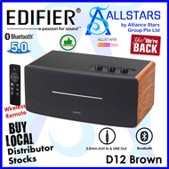 Edifier D12 Stereo Bluetooth Speaker (Brown) with remote control