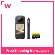 Insta360 X3 Virtual Tour Kit 360° Camera Action Camera New 1/2 48MP Sensor IPX8 Waterproof 5.7K360° Video 72MP360° Photos Camera Shake Active HDR 4K First Person View 60fps Selfie 360° Level Maintenance AI Editing Voice Control 2.0 Long Action Cam...