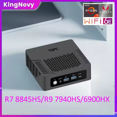 Topton Mini PC Gamer AMD Ryzen 9 8945HS/7940HS/8845HS USB4 Dual LAN 2xDDR5 PCIe4.0 Windows 11 pro Mi
