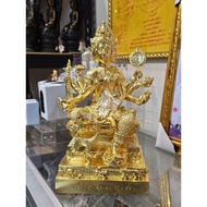 四面神供奉型金身 【贴金箔版】Lp Nuyin龙婆奴英,Wat Phaputhatmongkhun
Be 2559
12寸高，脚5寸，底部宽6.5寸