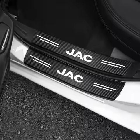 Leather Car Door Sill Plate Protector Stickers For JAC Refine J3 J4 J7 JS2 JS3 JS4 KR1 S2 S3 S4 S5 S