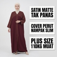 PANDAEYES MEERA Jubah Dubai Diamond Abaya Muslimah Plus Size Loose Fit Ironless Tak Jarang Labuh Mod