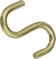 National Hardware N121-806 V2077 Open S Hooks - Solid Brass in Solid Brass, 3 pack