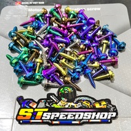 Yamaha Titanium Body Bolts Skru Salaya Skru Gold Skru Cover Set LC135 Skru Coverset Y15 Skru Footres