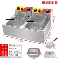Electric Fryer Deep Frying Pan Large Capacity Stainless Steel Fried Machine Fryer Chips Household Fried Chicken Cutlet Fryer Stall Machine
