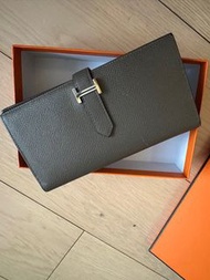 Hermes Bearn Wallet 大象灰長銀包