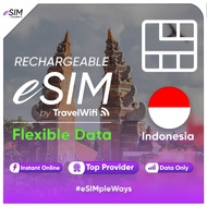 TravelWifi - Indonesia eSIM Flexible [BIGGER DATA] | Indonesia Travel eSIM Card | eSIM Indonesia