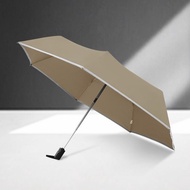 TDN 型男瞬乾自動開收傘反光輕量超大雨傘(奶茶棕)