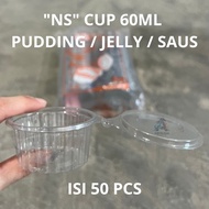(50 PCS) Jelly Cups 35ml, 60ml, 90ml & 100ml Anti-Spill Pudding Cup/s 60ml 90ml Cup/s 60ml Sauce Cup