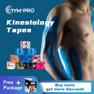 GYMPRO Breathable Cotton Kinesiology Tape, Perforated Water Resistant Kinetic Uncut Kinesiology Tape