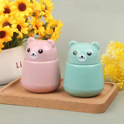 Cute Bear Pill Grinder Manual Pill Crusher For Kids Elderly Portable Mini Pill Cutter Grinder Cute A