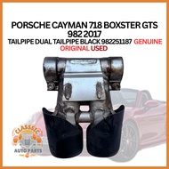 PORSCHE CAYMAN 718 BOXSTER GTS 982 2017  TAILPIPE DUAL TAILPIPE BLACK 982251187  GENUINE ORIGINAL US
