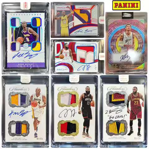 PANINI DIY Kobe Harden LeBron Wembanyama Curry Jordan Relief sculpture material signed collectible b
