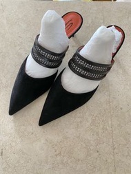 全新 義大利精品品牌santoni 穆勒拖鞋 中跟38.5