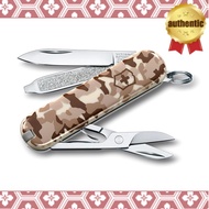 VICTORINOX Classic SD Desert Camouflage Small Swiss Army Knife Multi-Tool with Scissors and Screwdri
