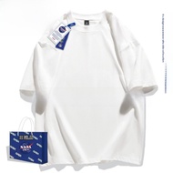 เสื้อยืดคอกลมแขนสั้นผ้าฝ้ายแท้ NASA Den สวมใส่สบาย ทรงหลวม ลำลอง สำหรับทั้งชายและหญิง ฤดูร้อน 2024 แ