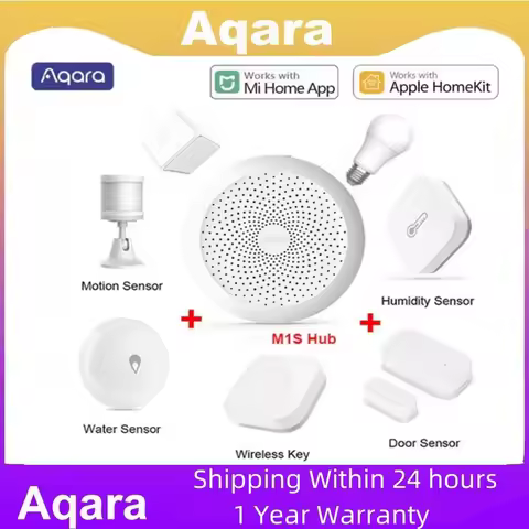 Aqara Smart Home Kits Zigbee Gateway Hub M1S Wireless Switch Lamp Door Motion Temperature Sensor for
