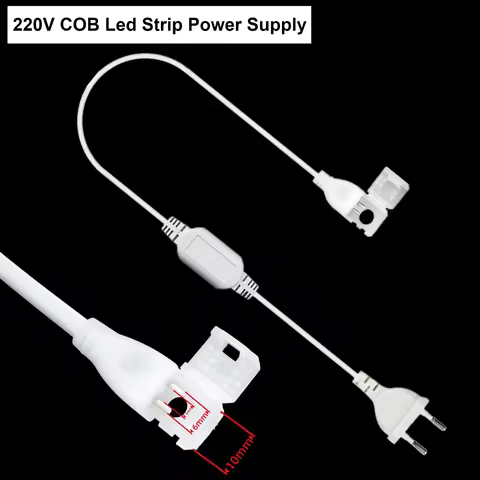 220V Dimming Timmer Switch EU AU Plug Power Supply For 220V COB Led Strip Lighting Transformer ON/OF