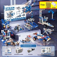 ⚙️W&F 9686 Motorized STEM Kit 396-1492pcs | Rechargeable Battery Included | Mechanical Building Set 