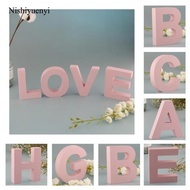 [Nishiyuenyi] 26 Letter A-Z Pink Wooden Marquee Letter Alphabet Name Sign Wedding Birthdays Holidays