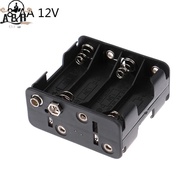 [A&B] 8*AA 12V Battery Clip Slot Storage Holder Box Case With 9V Snap Connector {vn}