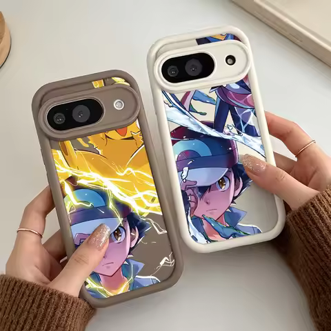 P-Pokemons G-Greninjas Cartoon For Google Pixel 10 9 8A 8 7 7A Pro XL 5G Eye Ladder Soft Silicon Sho
