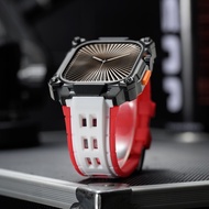 Breathable Silicone Strap for IWatch Series 11 10 46mm Metal Protect Case for IWatch 11 46MM Rubber 