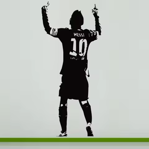 Football Player Wall Sticker Argentina Children's Bedroom Decor Vinyl Footblall Athletes Wall Decal 