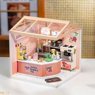 ROBOTIME ROLIFE SUPER CREATOR 奶茶店 DIY 微型模型