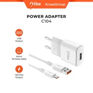 Olike C104 Charger Head Charger Adapter Fast Charging 5V/1.2A Smart Protection C104 Micro and Type C