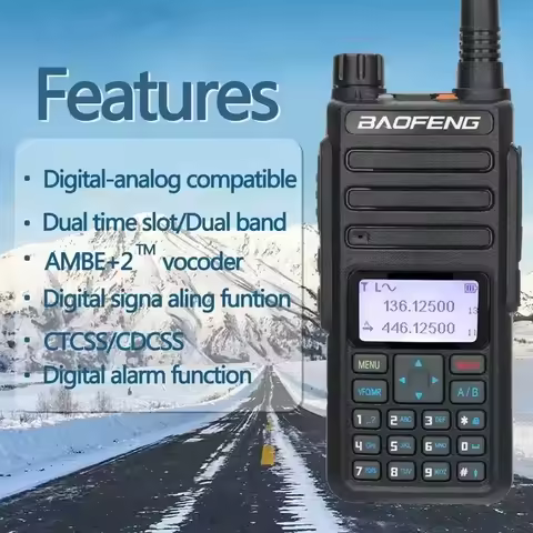 Baofeng Official Store DR-1801 Long Range Dual Band DMR Digital/Analog Walkie Talkie Tier tier II Du