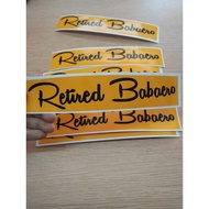 Retired Babaero Cut Out Sticker