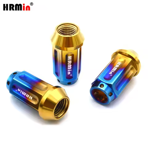 HRMin Gr5 titanium wheel lug nut cap screw M12x1.25/1.5x35/45mm Ti-6Al-4V BLK