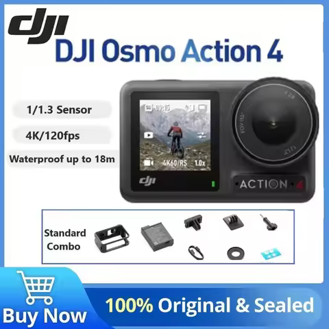 DJI Osmo Action 4 Standard Combo - 4K/120fps Waterproof Action Camera with a 1/1.3-Inch Sensor