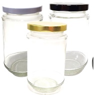 / 10 (SEULT) PCS 330ML GLASS CYLINDER BOTTLE SIZE 330 NEWML + CAP 330ML JAR BOTTLE/