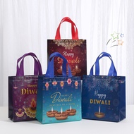 Diwali Tote Bag Deepavali Reusable Non Woven Packing Goodies Candy Bag Diwali Decoration
