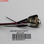 GUYKER SWITCHCRAFT #12B 1/4" Stereo Output Jack Guitar/Bass -With Line SW