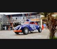Custom Dragracer volkswagen beetle blue kinsmart