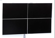 4個顯示器支架 鋁合金銀色 4x  (Quad) Aluminum Monitor Stand 17-32" Monitors VESA 75/100