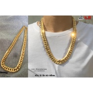 สร้อยคอหยัก12มิล ทอง SS necklace hiphop สแตนเลสแท้ Stainless แฟชั่นชาย แฟชั่นผู้หญิง 316l allacc