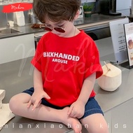 KATUN Tshirt T-shirt T-shirt Little Boy's Clothes Screen Printed BACK HANDED AROUSE Unisex Age 1 2 3