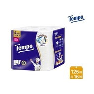 【Tempo】極吸萬用三層廚房紙巾(捲筒式)125張x16捲