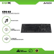 A4tech KRS-83 Keyboard Usb Black(Black),Brand New A4 tech USB Keyboard with Tactile feeling