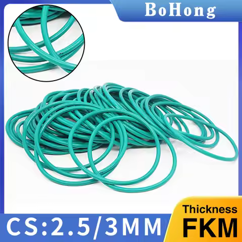 Thickness CS2.5/3mm Green FKM Fluorine Rubber O-rings Seals Gasket Washer Temperature Resistant Wear